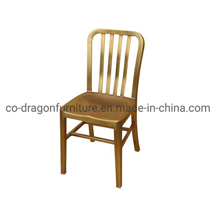 Fashion Wholesale Market Gold Steel Dining Chair for Banquet Furniture