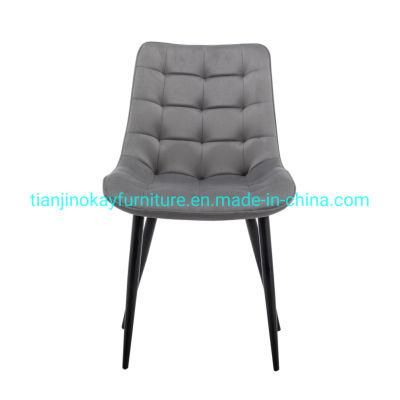 Fashionable PU Leather Chrome Dining Chairs with Chromed Legs