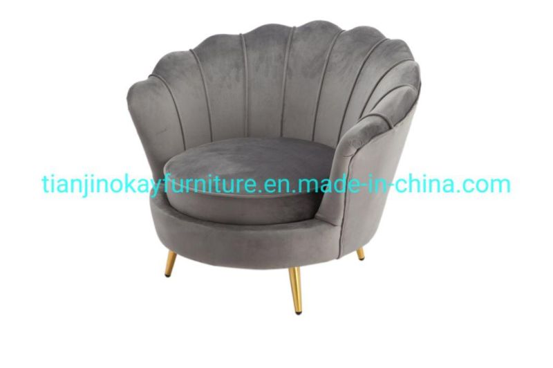 Modern Home Furniture Living Room Lazy Relaxing Luxury Upholstered Chaise Lounge Tufted Velvet Single Sofa Fabric Leisure Chairs