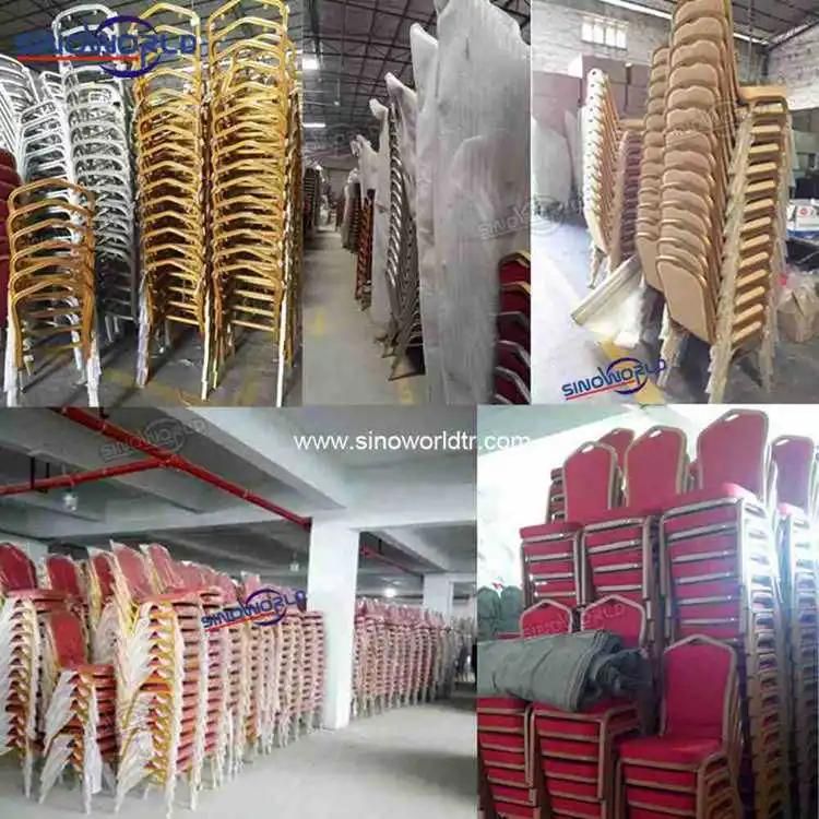 Factory Directly Sell Stacking Metal Aluminum Iron Hotel Event Wedding Banquet Chair