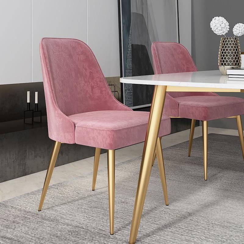 Modern Dining Chairs Vanity Mode Golden Legs Sofa Chair