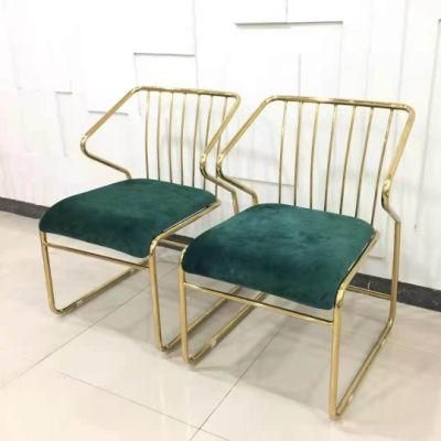 Living Room Dinner Chair Metal Legs Velvet Dining Chairs