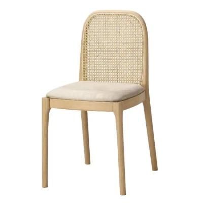 Kvj-6559 Modern Rattan Chair Beech Wood Dining Chair