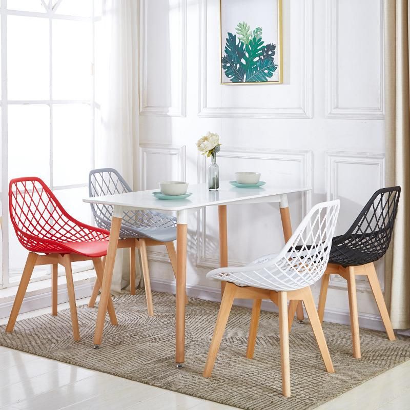 Modern Nordic Restaurant Dining Side Chair Plastic Cafe Chair