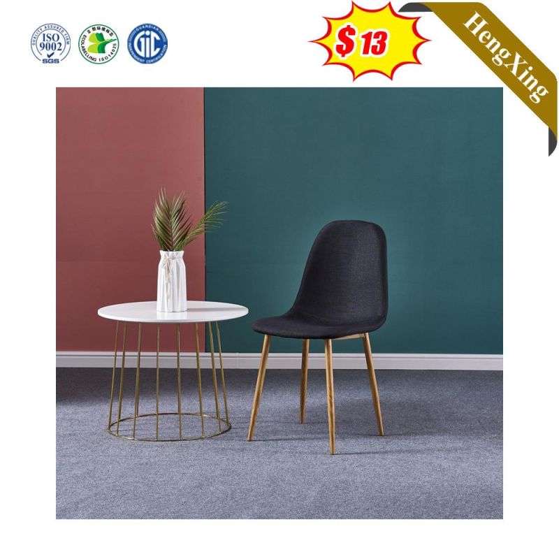 Modern Cafe Shop Restaurant Furniture Fabric Chairs Metal Leg Dining Chair