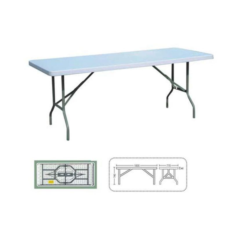 Modern MDF Foldable Indoor Meeting Training Dining Square Folding Table