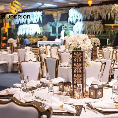 Best Selling Hotel Wedding Banquet Stainless Steel Restaurant Dining Chair