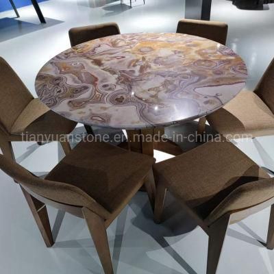 Dining Room Furniture Round Marble Top Dining Table Set