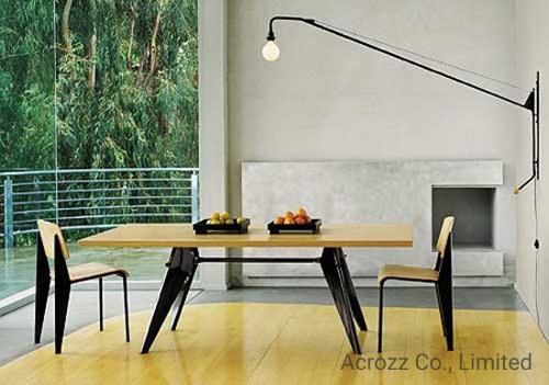 Prouve Gueridon Banquet Design Wood Square Dining Table