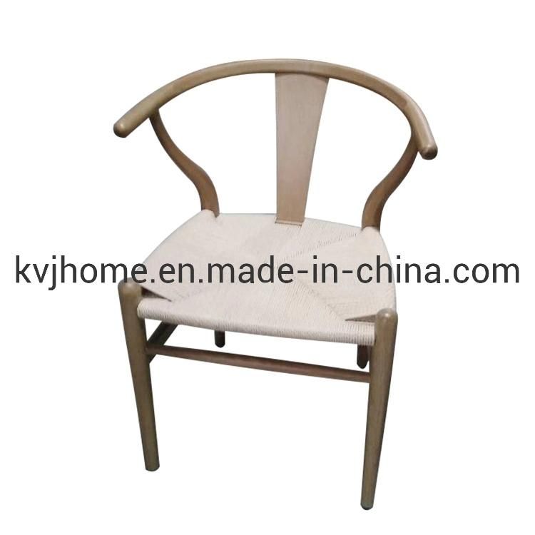 Kvj-6036 Dining Room Walnut Color Wood Wishbone Chair