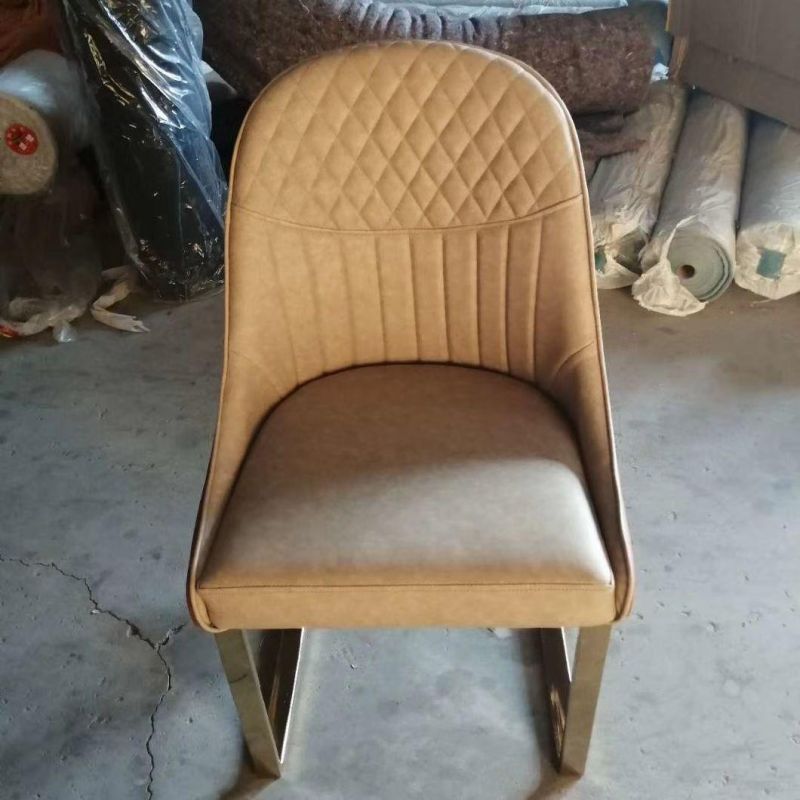 Simple Style PU Leather Hotel Restuarant Dining Chair