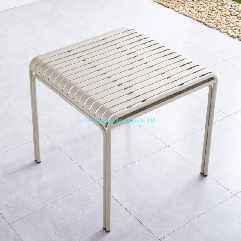 High Quality Colorful Bistro Dining Furniture Outdoor Furniture Bar Garden Furniture Square Table 4 Chairs Restaurant Dining Furniture