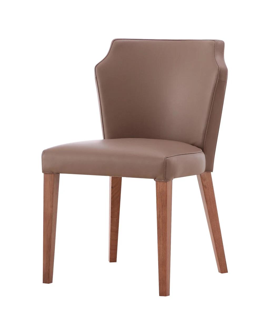 Modern Furniture Restaurant Wooden Frame Fabric Dining Chair for Cafe