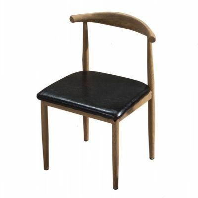 Chaire coffee Armless Wooden Chair Lounge Chair Leather Cube Chair Furniture Leisure Black Chair