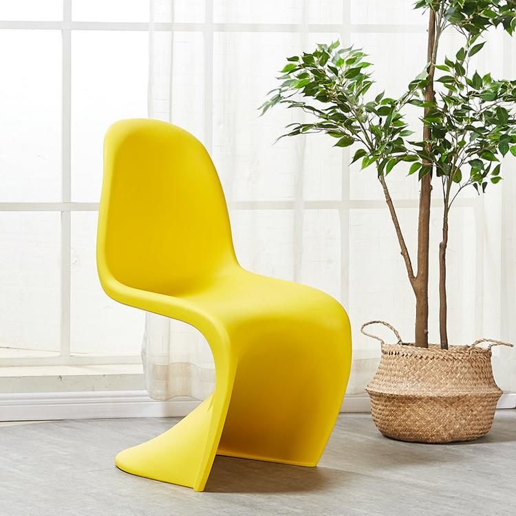 S Shape Free Sample Colored PP Modern Cheap Wholesale Monoblock Seat Heavi Duti Stackable Ergonom Plastic Chair Green