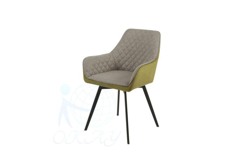 Dining Chair Modern European Style 360 Swivel or 180 Swivel Function Power Coating Kd Leg Velvet Dining Chair