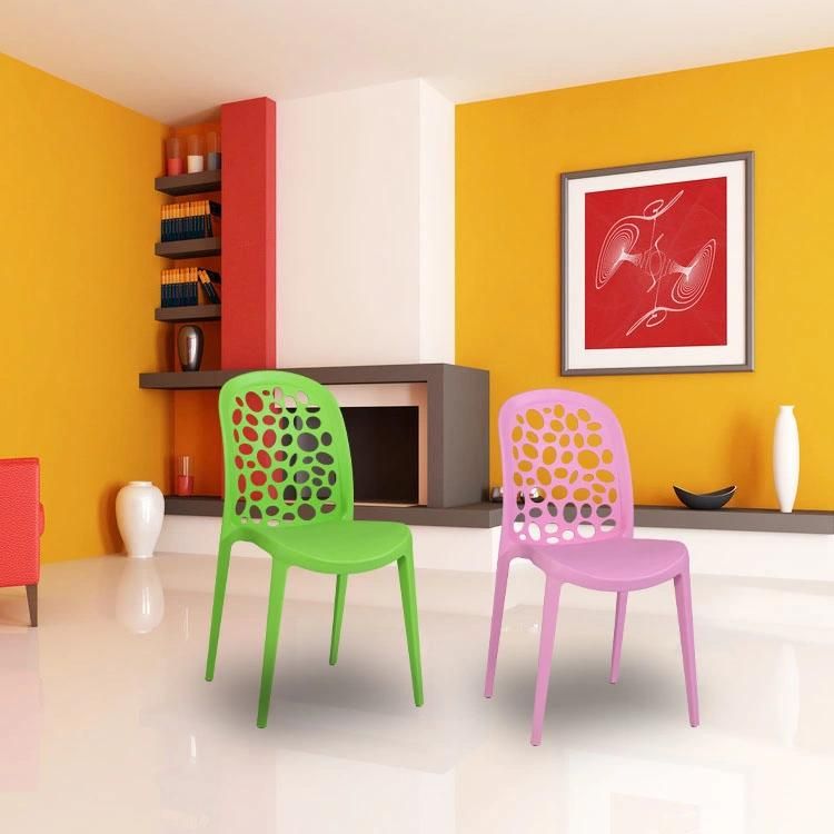 The Best Raw Material Flower Shaped Design Dining Plastic Chair