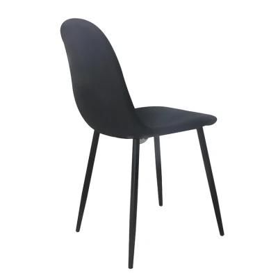 Modern Living Room Luxury Leisure Furnitures Comfortable Fabric Chair Metal Leg spray Paint Heat Transfer Dining Chair for Hotel