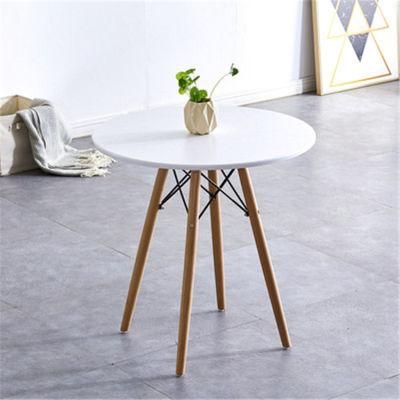 Hotel Restaurant Modern Home Furniture Cafe Table Nordic Style Wooden MDF Round Dining Table