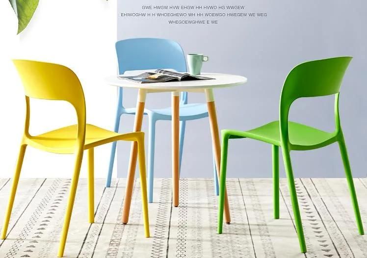 Outdoor Cheap Price Colorful Wholesale Sillas Modern Stackable PP Restaurant Cafe Plastic Chairs