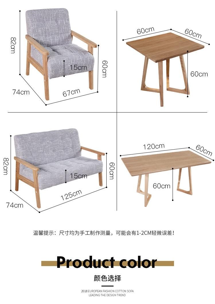 Bright Color Series Wooden Western Restaurant Furniture Sets Armrest Dining Chair and Table for Coffee Shop Tea Shop