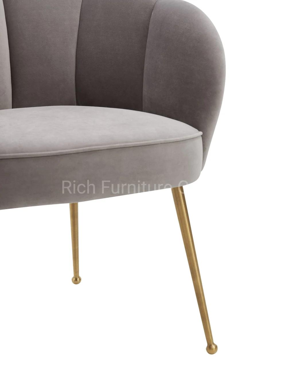 Modern Home Furniture Restaurant Furniture Velvet Golden Dining Chair