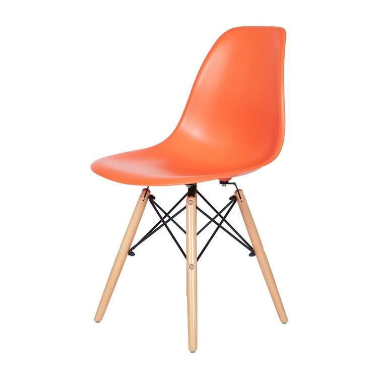 Modern Designer Living Room Modern Design Plastic Dining Chair with Beech Wood Legs