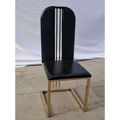 Northern Europe Modern Style Luxury Gold Dining Stainless Steel Chair for Events Wedding Banquet Chair