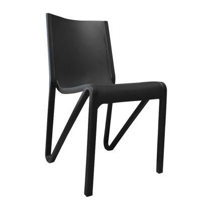 Factory Direct Home Furniture Simple Design Black PP Plastic Dining Chair