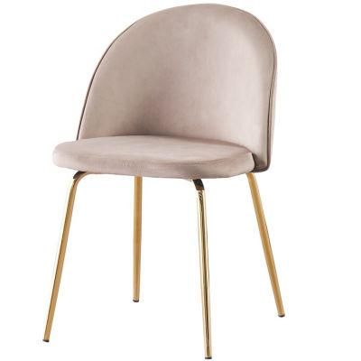 Modern Luxury Restaurant Furniture Fabric Velvet Dining Chair