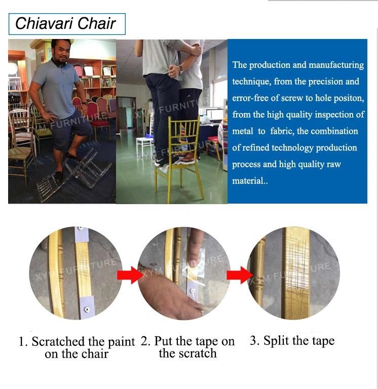 Wholesale Chivari Design Gold Aluminum Tiffany Wedding Chiavari Chair (XYM-ZJ22)