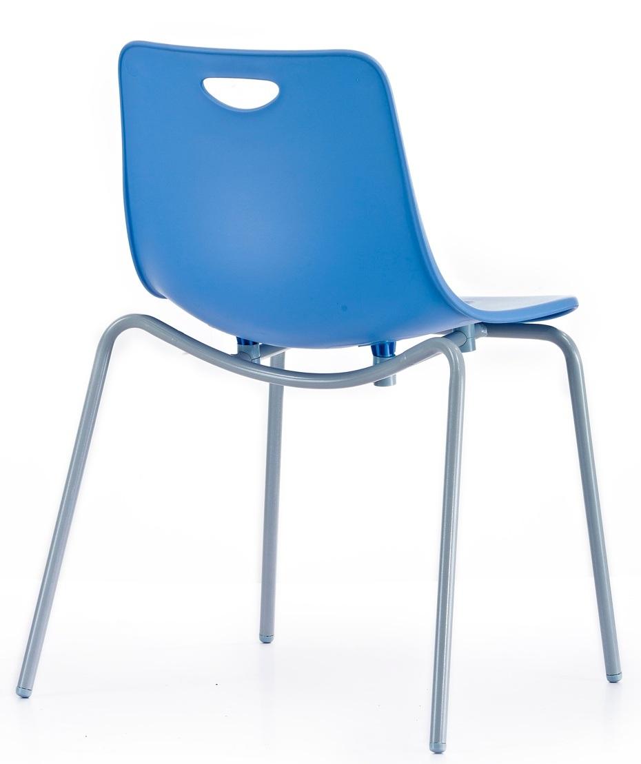 Four Steel Leg Shockproof PP Dining Chair