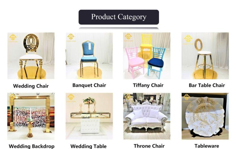 Hot Sale Elegant Gold Wedding Furniture Stainless Steel Adsullata Wedding Oval Table