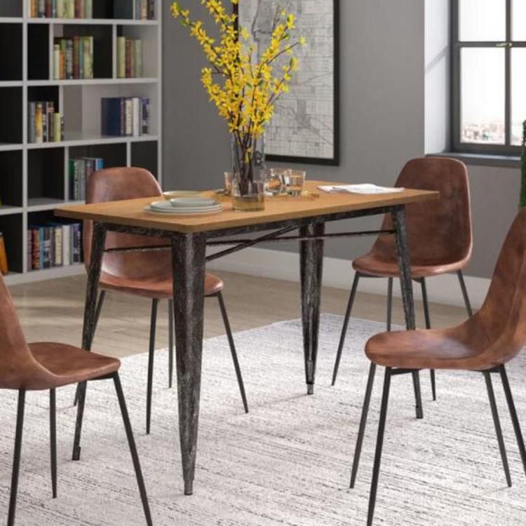 Dining Table Household Small Apartment Dining Table for Eating Household Solid Wood Table and Chair Rectangular Modern Table