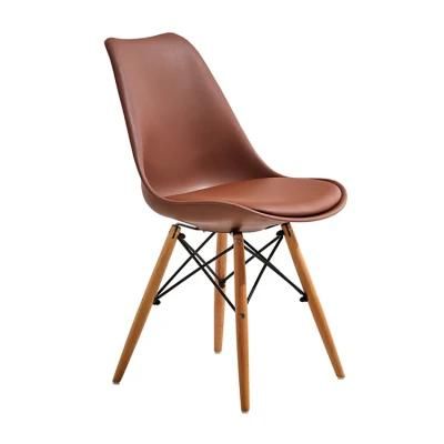 High Quality PU Leather Cushion Sillones Hotsale Chaise Dining Design Plastic Chair