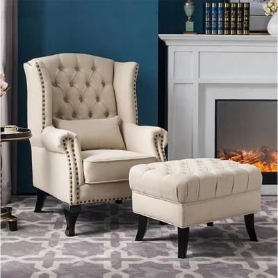 Comfortable Fabric Silla Home Living Room Chair Leisure Sofa Single Sofa Set