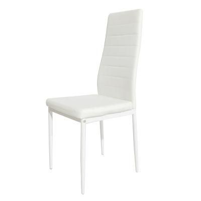 Modern Luxury PVC Leather Cushion Italy Canada French White Black Dining Chairs