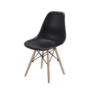 Simple Cheap PP Seat Wooden Legs Restaurant Dining Chair