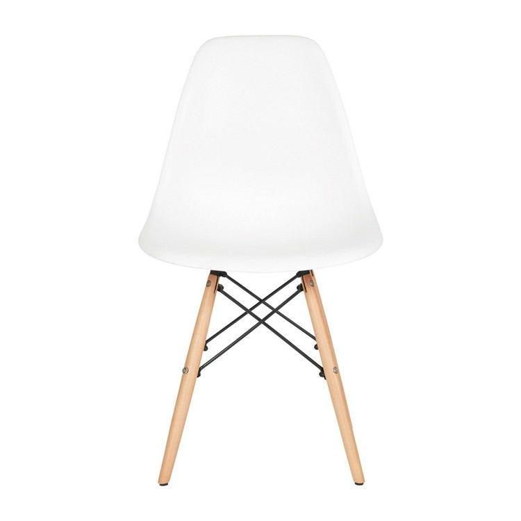 Fashion Model Design Beech Legs Colors Available Plastic Chair for Dining Room