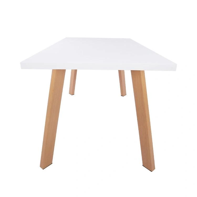 140X80cm Simple Wooden Centre Table Designs MDF Wooden Dining Table