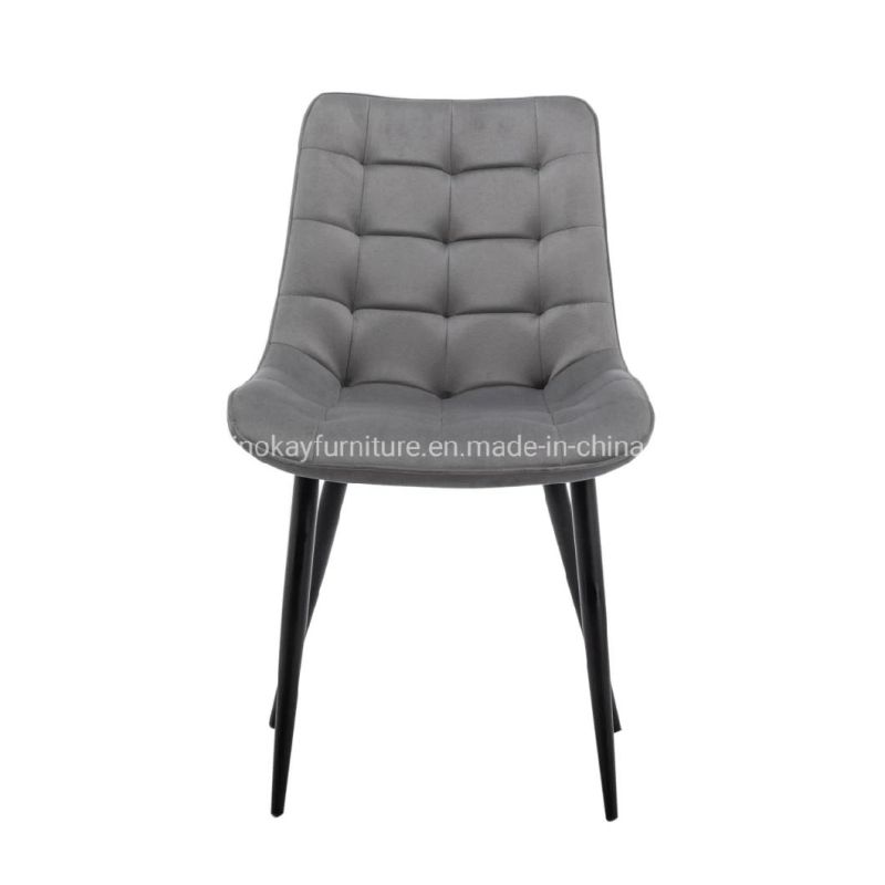 Hot Sale High Quality Home Furniture High Quality Luxury Modern Metal Legs Velvet Design Dining Chair