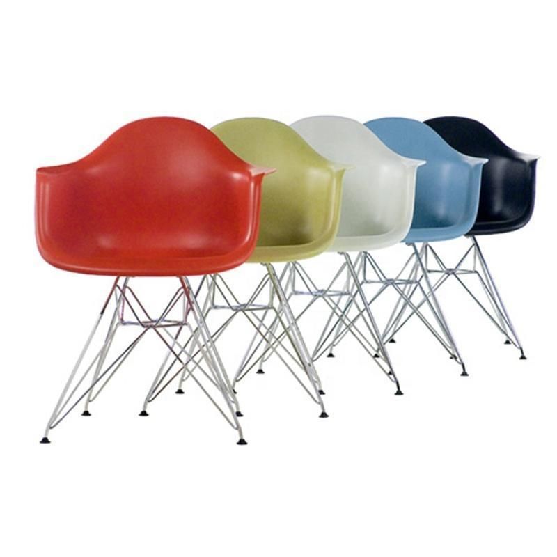 Popular Metal Leg PP Plastic Modern Leisure Dining Chair