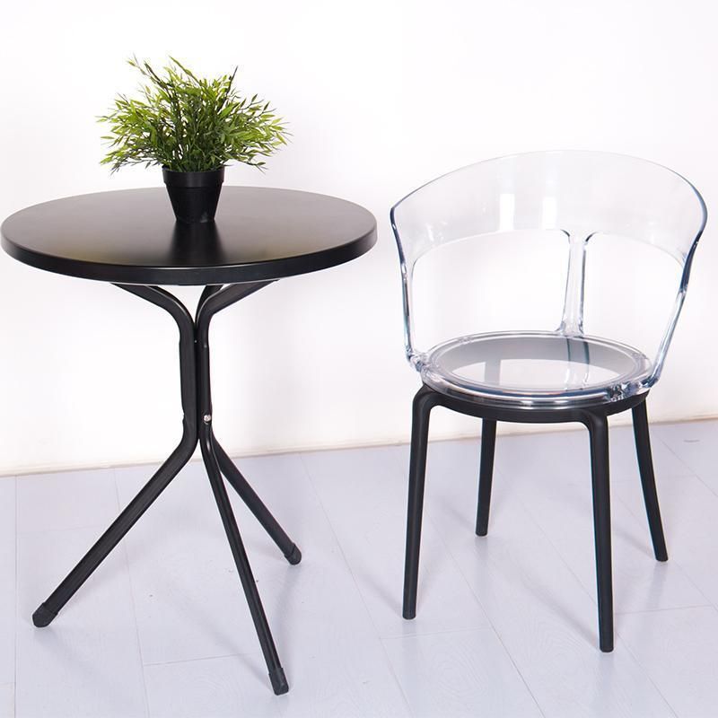 Wholesale Dining Room Furniture Home Kitchen Transparent Plastic Armrest Chair