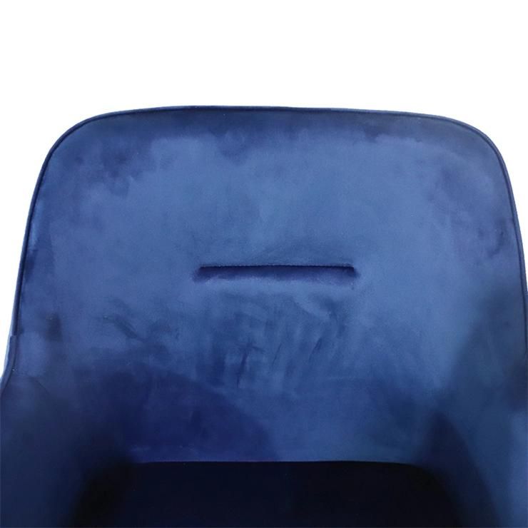 Modern Deluxe Velvet Adjustable Height Swivel Back Armrest Bar Chair