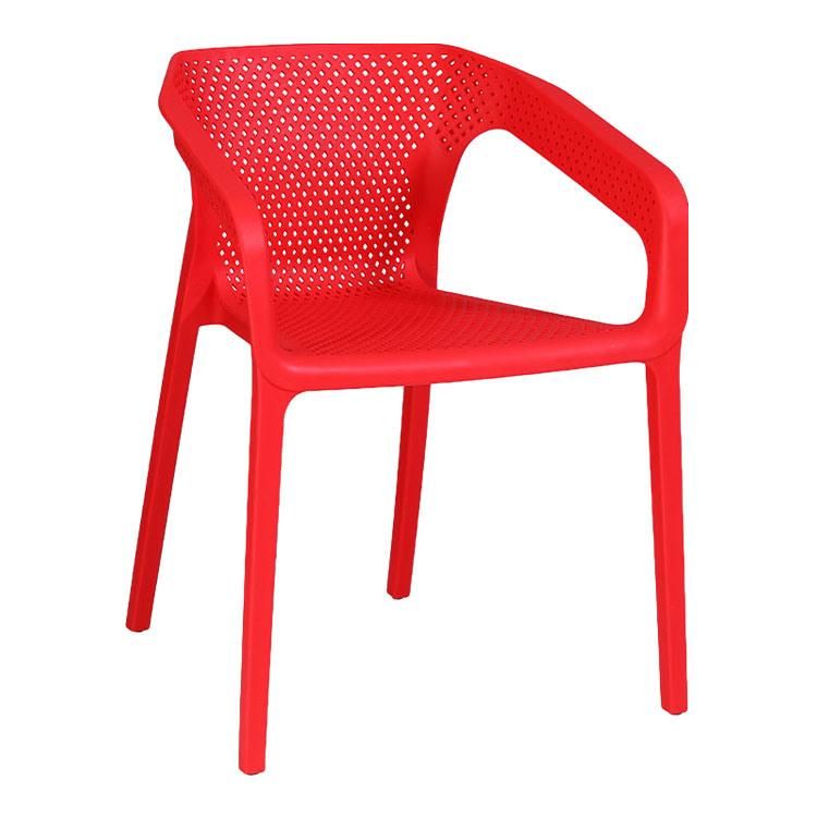 Wholesale Colorful PP Plastic Dining Chair Furniture Chair Stackable Outdoor Furniture Garden Plastic Chair with Arm