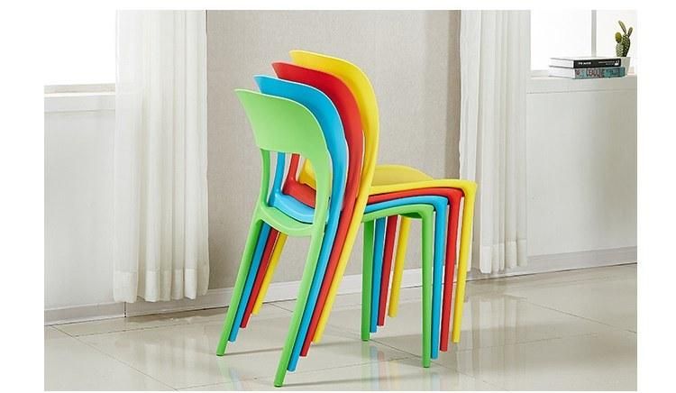 Promotion Green Color Plastic Resin Chair Restaurant Dining Room Chair Coffee Shop Leisure Chair