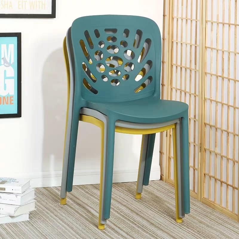 Wholesale Modern Design PP Restaurant Dining Room Armless Plastic Chair Outdoor Chair