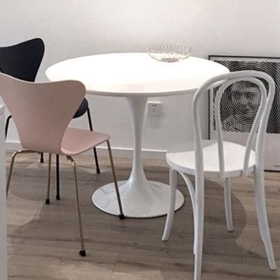 Artificial Marble Stone Fast Food Restaurant Furniture Round Dining Table