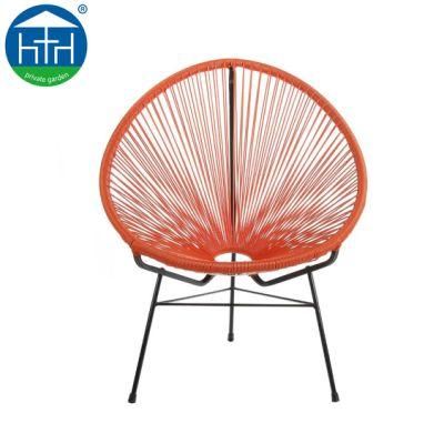 Hotsale Rattan Garden Patio Steel Colorful Acapulco Chair Restaurant Coffee Chair Set