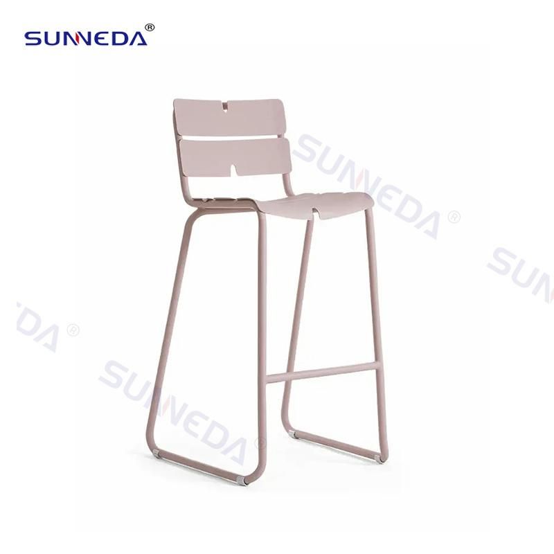 Bar Bistro Pub Chair with Table Aluminium Alloy Furniture Set